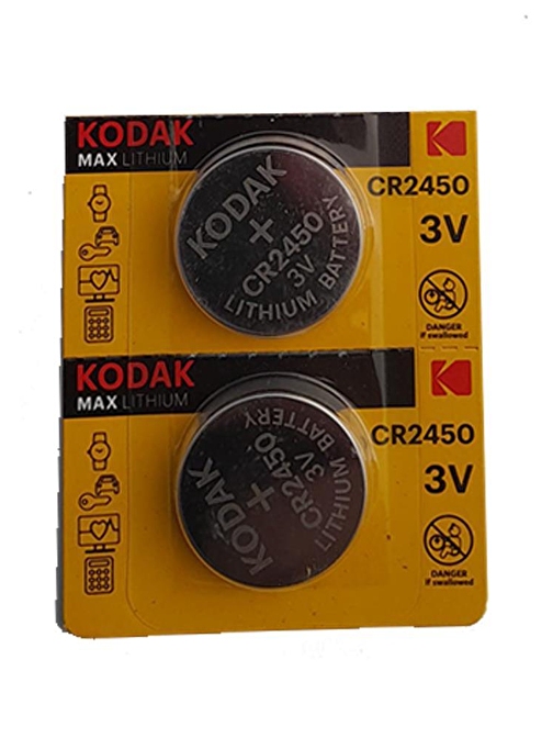 Kodak Pil Cr2450 Baskül - Tartı - Terazi - Bios Para - Kumanda Kodak Pili 2'li