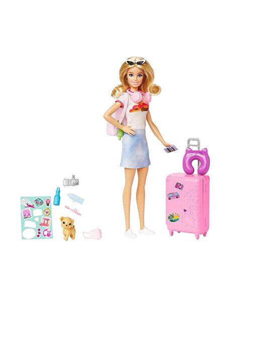 Barbie Seyahat Plastik Bebek Aksesuarları Çok Renkli