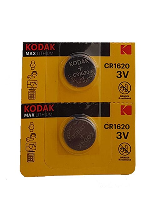 Kodak Pil Cr1620 Baskül - Tartı - Terazi - Bios Para - Kumanda Kodak Pili 2'li
