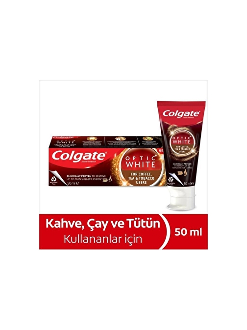 Colgate Optic White Kahve Çay ve Tütün Kullanıcıları Için Beyazlatıcı Diş Macunu 50 ml