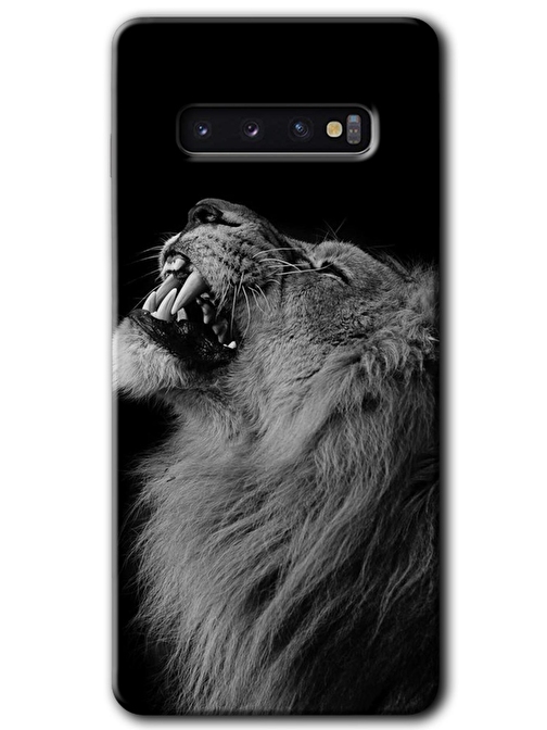 Gramaphone Galaxy S10 Kılıf HD Desen Baskılı Arka Kapak - Lion