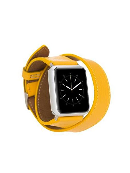 Bouletta Apple Watch 42 - 44 - 45 mm Deri Double Tour FL12 Akıllı Saat Kordonu