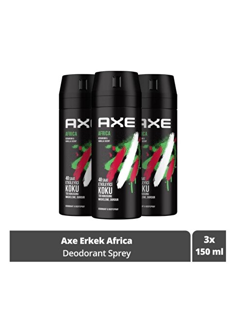 Axe Africa Erkek Deodorant Sprey 150 ml x 3 Adet