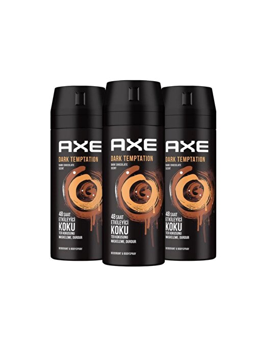 Axe Erkek Deodorant Sprey Dark Temptation 150 ml X 3 Adet