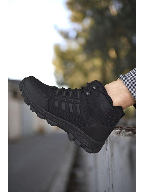 X-Step X6 Siyah Termal Kürklü Kışlık Erkek Bot Ayakkabı