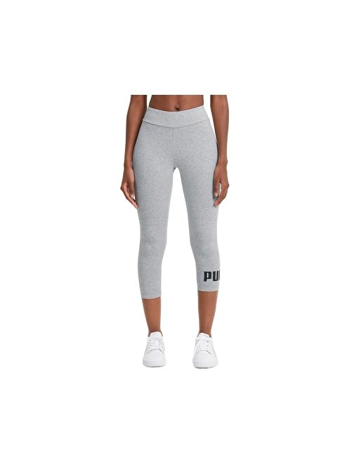 Puma Ess 3-4 Logo Leggings Kadın Günlük Tayt 58682804 Gri Xl