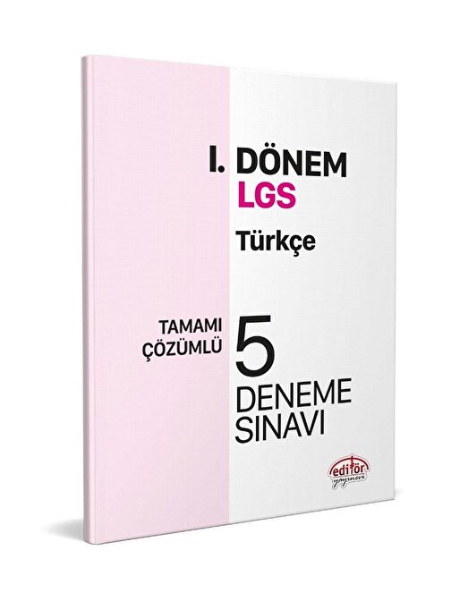 8. Sınıf Lgs Türkçe 1. Dönem 5 Deneme Editör Yayınları