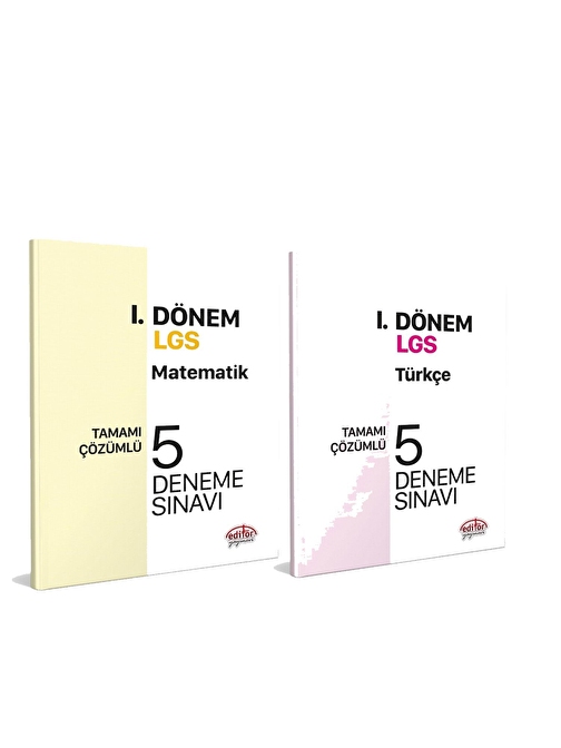 Akm Kitap Editör 2023 8.Sınıf LGS 1.Dönem Matematik ve Türkçe Deneme Seti 2 Kitap