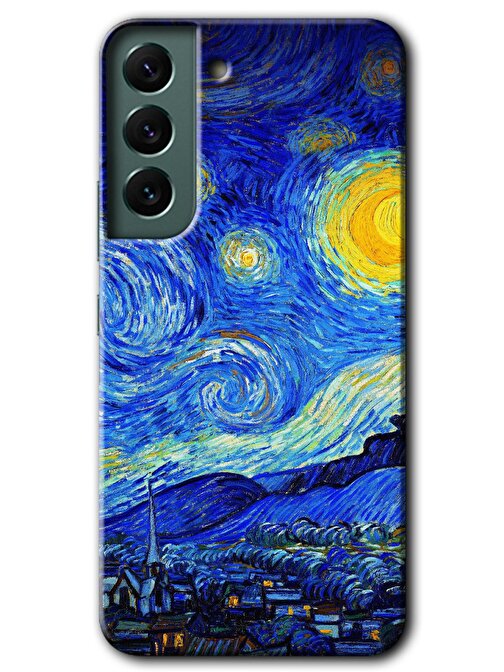 Gramaphone Galaxy S22 Kılıf HD Desen Baskılı Arka Kapak - Starry Night