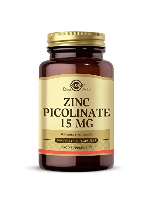 Solgar Zinc Picolinate 15 mg 100 Kapsül