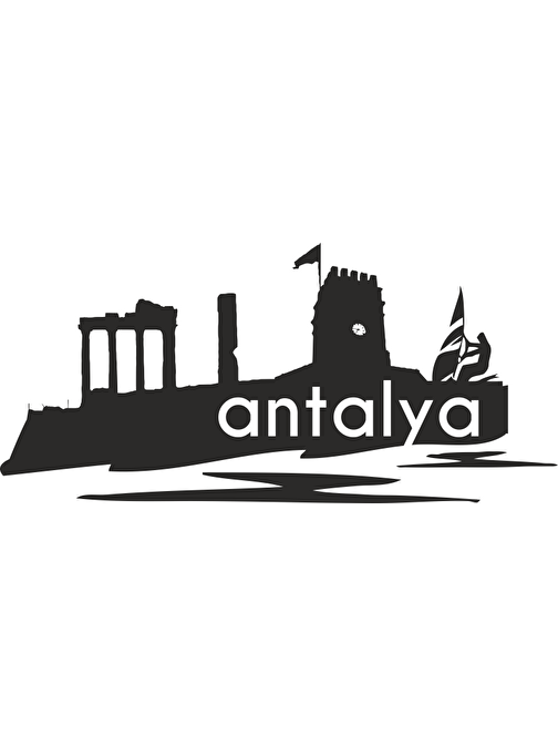 Technopa Antalya Şehri Silueti Folyo Sticker