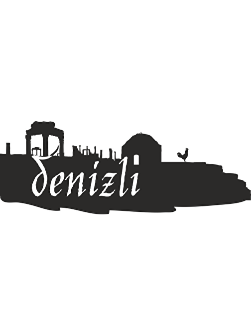 Technopa Denizli Şehri Silueti Folyo Sticker