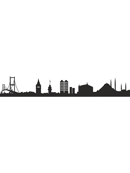 Technopa İstanbul Şehri Silueti Folyo Sticker