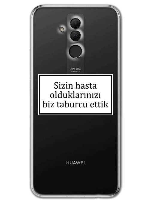 Gramaphone Huawei Mate 20 Lite Kılıf HD Yazı Baskılı Silikon Arka Kapak - Yazı 1