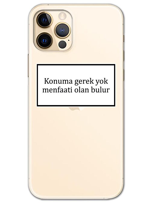 Gramaphone Iphone 12 Pro Kılıf HD Yazı Baskılı Silikon Arka Kapak - Yazı 6