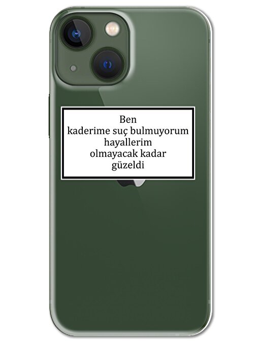 Gramaphone Iphone 13 Kılıf HD Yazı Baskılı Silikon Arka Kapak - Yazı 5