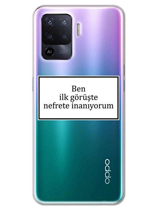 Gramaphone Oppo Reno 5 Lite Kılıf HD Yazı Baskılı Silikon Arka Kapak - Yazı 13