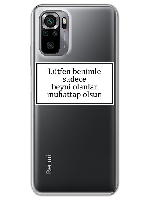 Gramaphone Xiaomi Redmi Note 10 Kılıf HD Yazı Baskılı Silikon Arka Kapak - Yazı 14