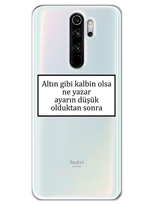 Gramaphone Xiaomi Redmi Note 8 Pro Kılıf HD Yazı Baskılı Silikon Arka Kapak - Yazı 3