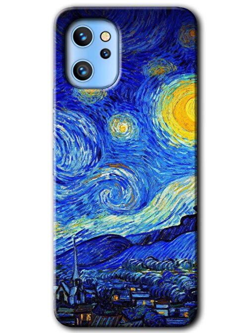 Gramaphone Reeder S19 Max Pro Kılıf HD Desen Baskılı Arka Kapak - Starry Night