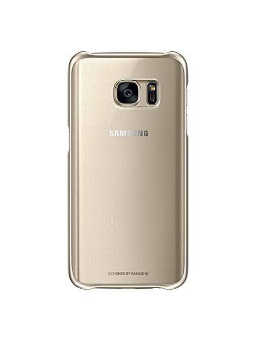 Samsung Samsung Galaxy S7 Clear Back Cover Orjinal Kılıf - Altın EF-QG930CFEGWW