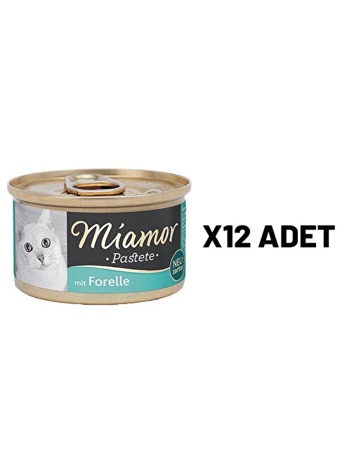 Mıamor Pastete Kedi Alabalıklı 85 gr X 12 Adet