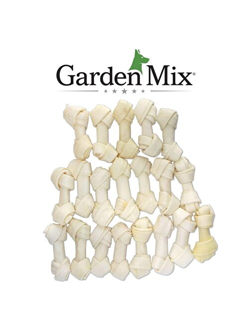 Gardenmıx Beyaz Düğümlü Derı Kemık 3” 20Li Paket