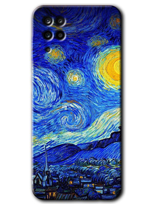 Gramaphone Galaxy A12 Kılıf HD Desen Baskılı Arka Kapak - Starry Night
