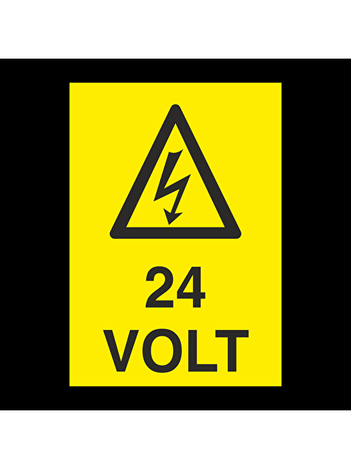 technopa 24 Volt Uyarı Levhası