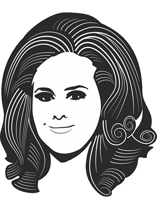Technopa Adele Portresi Folyo Sticker