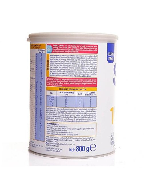 SMA 1 Optipro Probiyotik 0-6 Ay Organik 800 gr Bebek Devam Sütü