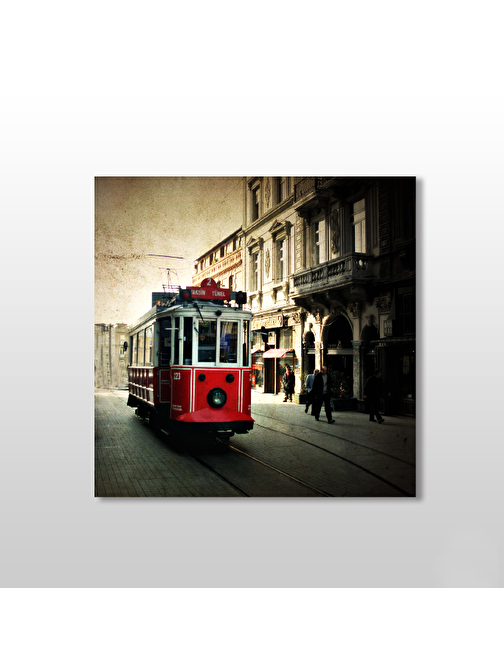 Tramvay İstanbul Kanvas Tablo 140x140 cm