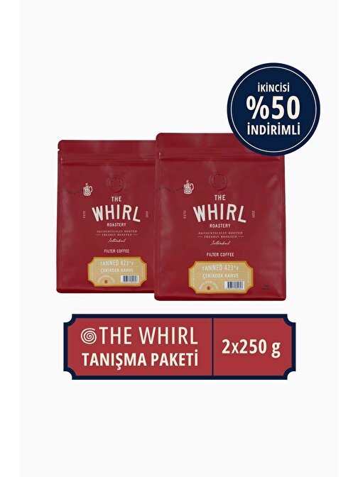 The Whirl Filtre Tanned 423°F Çekirdek Kahve 250 gr x 2 Adet