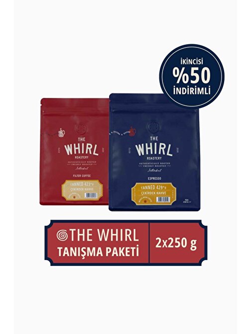 The Whirl Filtre Tanned Çekirdek Kahve 2.%50 İndiirmli 250 gr x 2 Adet