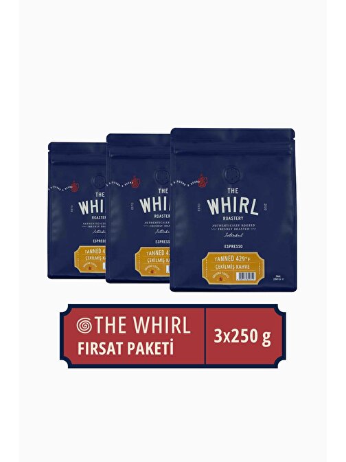 The Whirl  Espresso Tanned 429°F Çekilmiş Kahve 3'Lü Fırsat Paketi