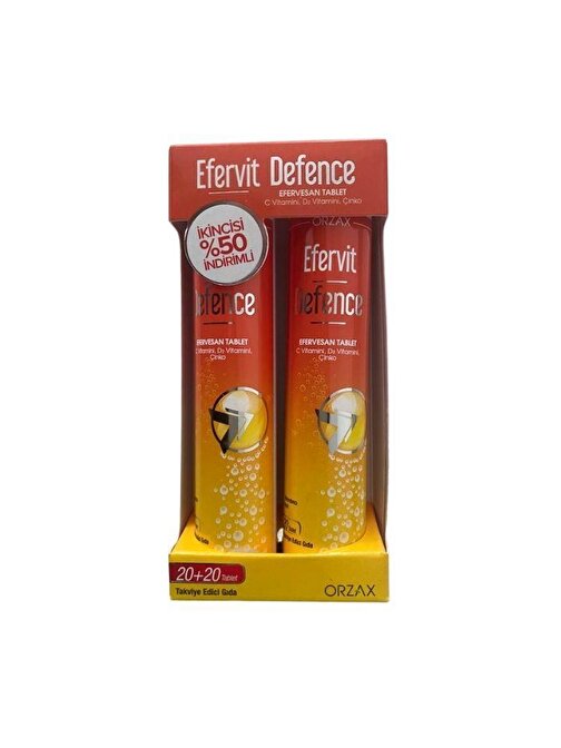 Orzax Efervit Defence 20+20 Efervesan Tablet