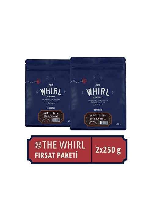 The Whirl  Espresso Brunette 441°F Çekirdek Kahve Fırsat Paketi 250 Gr X 2 Adet