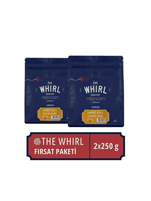 The Whirl  Espresso Tanned 429°F Çekilmiş Kahve Fırsat Paketi 250 Gr X 2 Adet