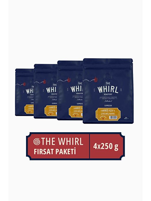 The Whirl  Espresso Tanned 429°F Çekilmiş Kahve 4'Lü Fırsat Paketi