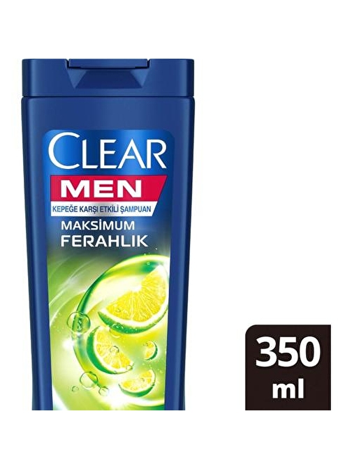 Clear Men Limon Özlü Yağlı Saç Derisi İçin Kepeğe Karşı Etkili Şampuan 350ml