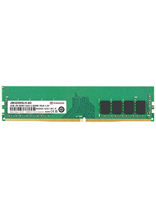 Transcend JM3200HLH 4 GB CL22 DDR4 1x16 3200 MHz Ram