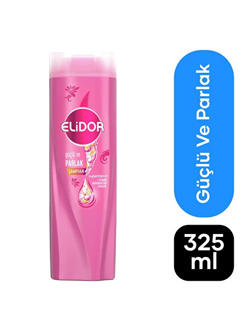 Elidor Superblend Saç Bakım Şampuanı Güçlü - Parlak E Vitamini Makademya Yağı Kolajen 325 ml