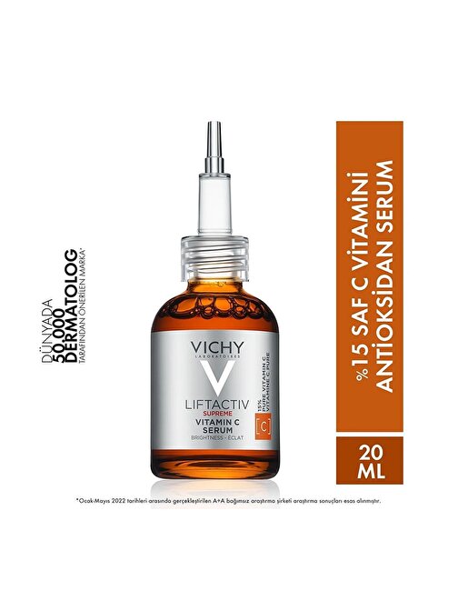 Vichy Liftactive Supreme %15 Saf C Vitamini Aydınlatıcı Antioksidan Serum 20 ml