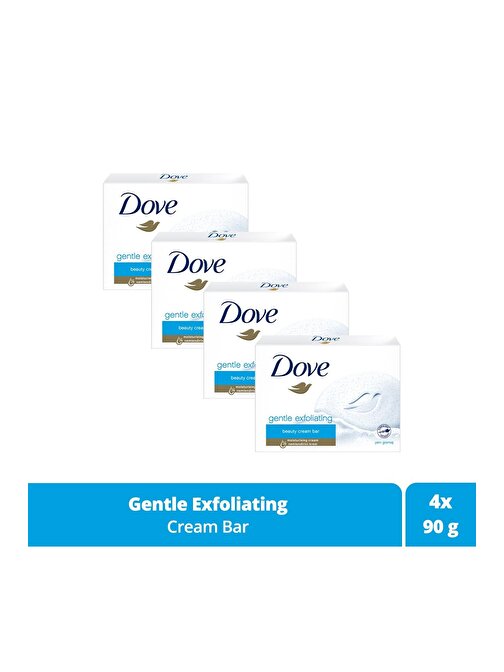 Dove Beauty Cream Bar Katı Güzellik Sabunu Gentle Exfoliating Nemlendirici Etkili 90 G x4 Adet