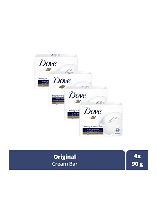 Dove Beauty Cream Bar Original Nemledirici Etkili Katı Güzellik Sabunu 90 gr x 4 Adet