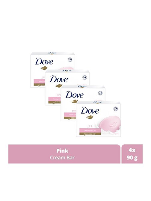 Dove Beauty Cream Barnemlendirici Etkili Katı Güzellik Sabunu Pembe 90 G x4 Adet