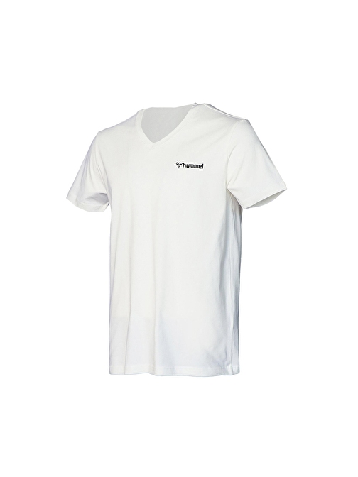 Hummel Kaise T Shirt Erkek Günlük Tişört 911641-9003 Beyaz L