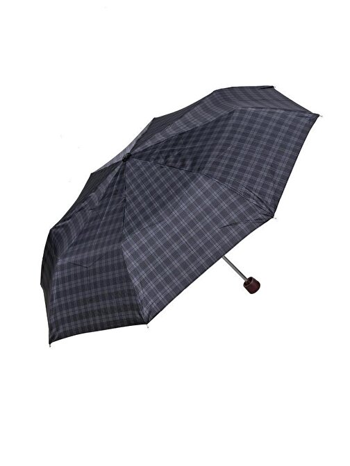 Snotline Erkek Şemsiyesi Süper Mini Ekose Desen Füme Cep Boy 09G