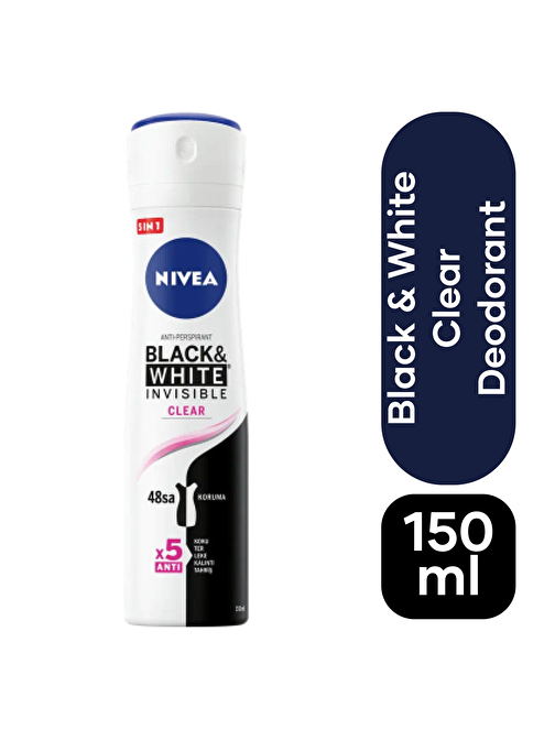 Nivea Invisible Black-White Clear Kadın Sprey Deodorant 150 Ml