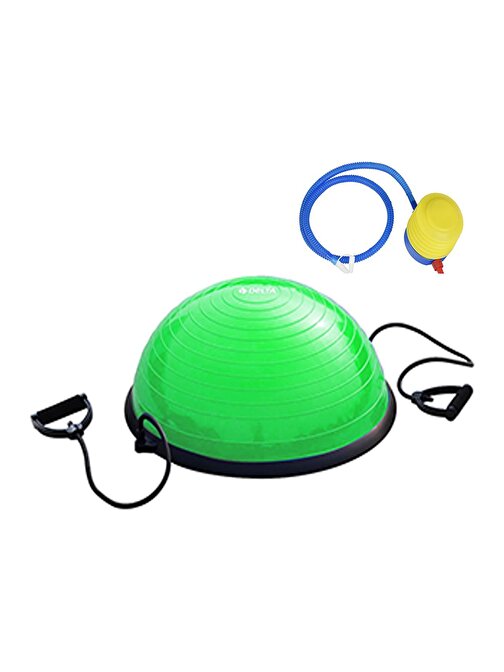 Delta Uluslararası Standart Ebatlarda 62 Cm Çap Bosu Ball Bosu Topu Yeşil Pilates Denge Aleti Pompalı